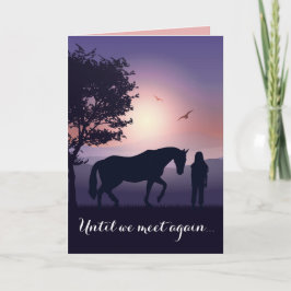 Tarjeta Mascota Condolencia Pérdida de Caballo Simpatía pe