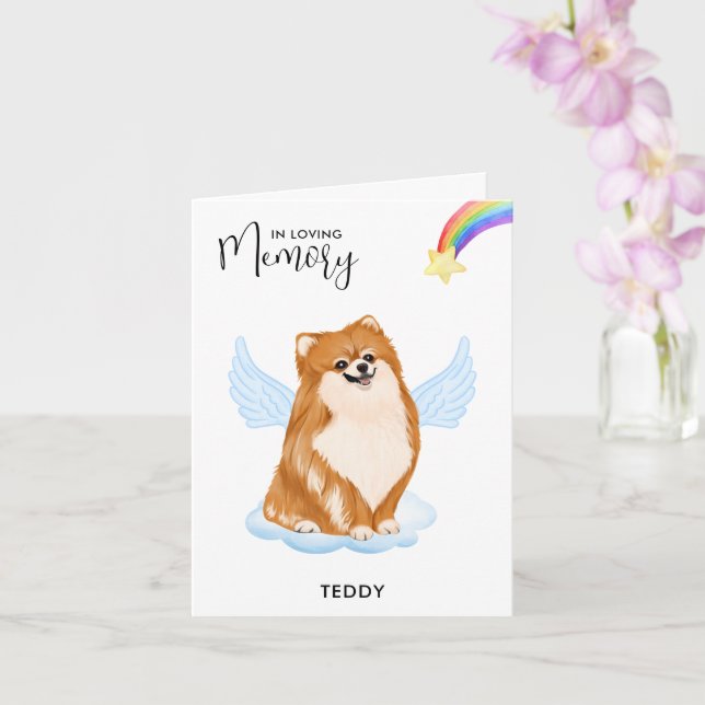 Tarjeta Mascota conmemorativo de pomerania de los perros A (Orquídea)