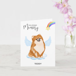Tarjeta Mascota conmemorativo de pomerania de los perros A