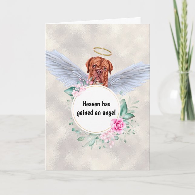 Tarjeta Mascota conmemorativo mastiff poema de las alas de (Anverso)