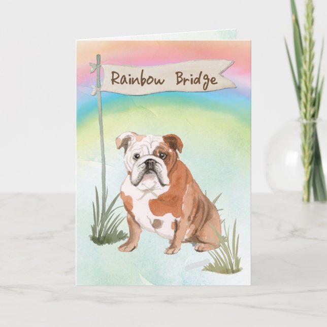 Tarjeta Mascota de Bulldog inglés siente simpatía por el p (Anverso)