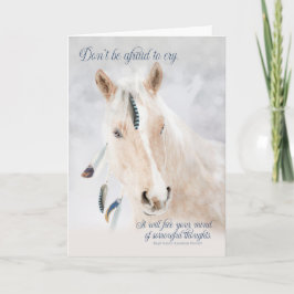 Tarjeta Mascota de Caballos Simpatía Nativo Proverbio Amer