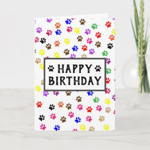 Tarjeta Mascota de cumpleaños papá pinturas