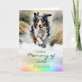 Tarjeta Mascota de la coloración de agua del borde Collie