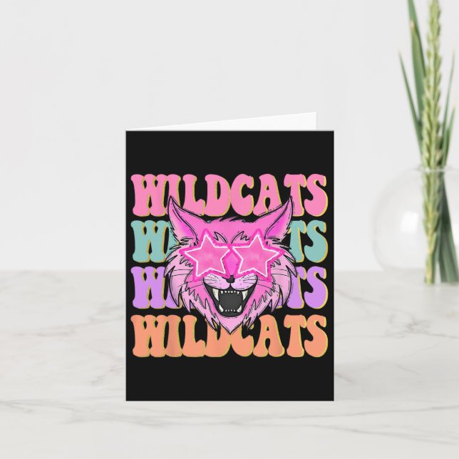 Tarjeta Mascota de la escuela Wildcats  (Anverso)