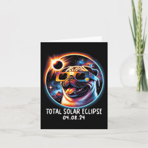 Tarjeta Mascota de lentes de gafas de gafas del eclipse so