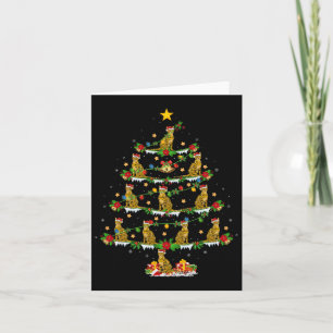 Tarjeta Mascota de Navidad animal enciende a Navidades gat