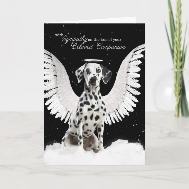 Tarjeta Mascota de perro de Dalmatian Angel (Anverso)