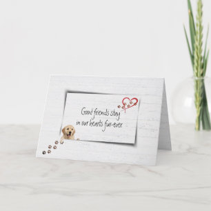 Tarjeta Mascota de perro pierde simpatía por la madera