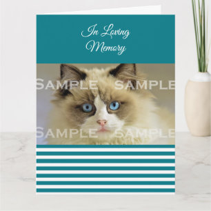 Tarjeta Mascota de simpatía pérdida foto azul blanco   Per