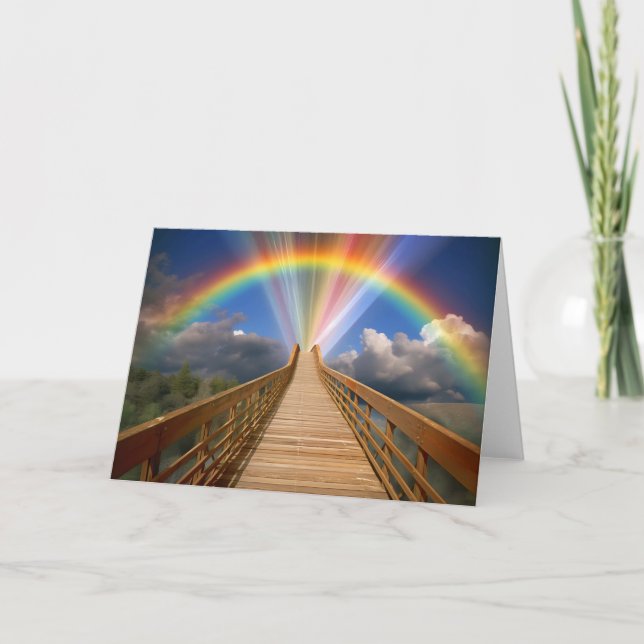Tarjeta Mascota del puente arcoiris en memoria pérdida de  (Anverso)
