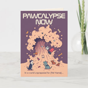 Tarjeta Mascota Divertida Apocalipsis de Patas Ahora Nue