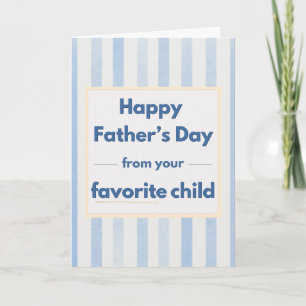 Tarjeta Mascota divertida Día del Padre hijo favorito - Ra