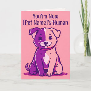 Tarjeta Mascota Divertida El Perro Tiene Un Humano