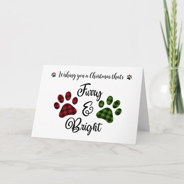 Tarjeta Mascota divertido pinta saludo de feriado a Navida (Anverso)