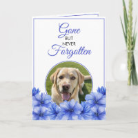 Mascota floral azul moderno Loss Photo Sympathy