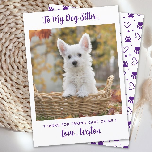 Tarjeta Mascota lindo Personalizado de Sitter Perro cachor (Subido por el creador)