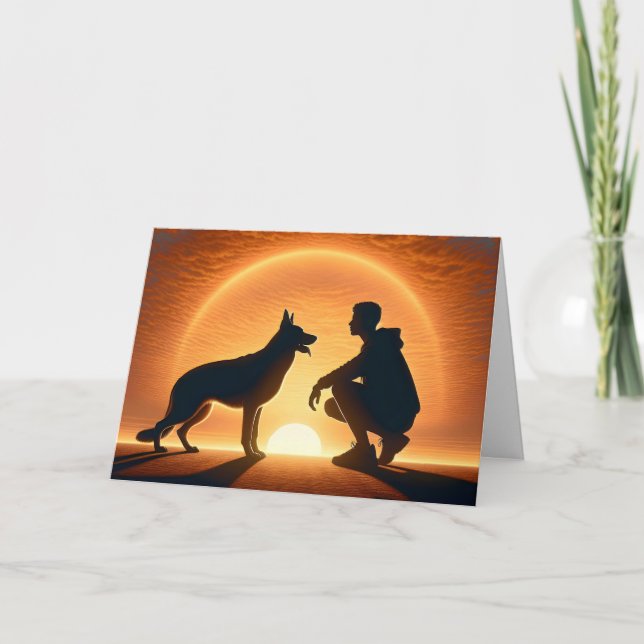 Tarjeta Mascota Loss Boy y Dog (Anverso)