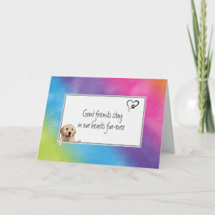 Tarjeta Mascota Loss Sympathy Rainbow Retriever