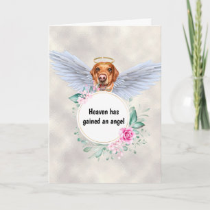 Tarjeta Mascota memorial Labrador poema de las alas de los