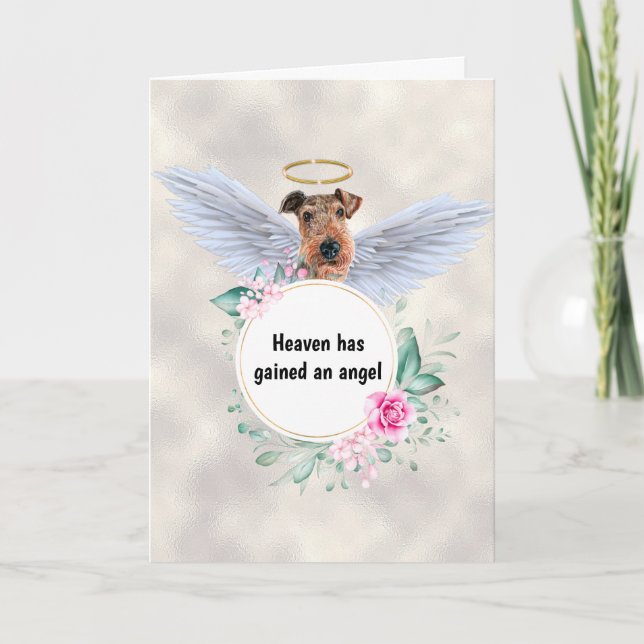 Tarjeta Mascota memorial Poema de las alas de ángel de per (Anverso)