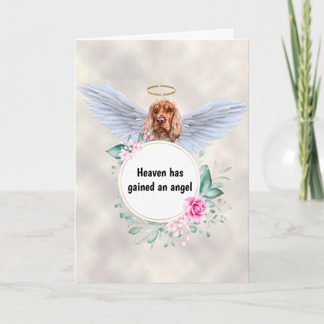 Tarjeta Mascota memorial poema de las alas de los ángeles  (Anverso)