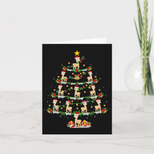 Tarjeta Mascota Nochebuena Animal enciende árbol de navida
