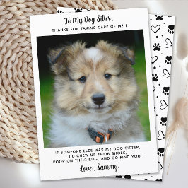 Tarjeta Mascota Personalizado de Sitter Perro Fotografía G
