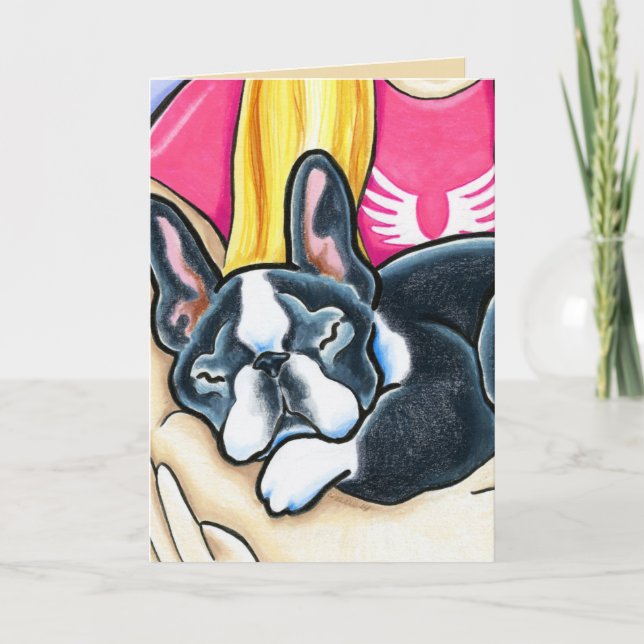 Tarjeta Mascota pierde perro diciendo tributo de despedida (Anverso)