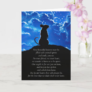 Tarjeta Mascota Rat Sympathy with Spirit Poem