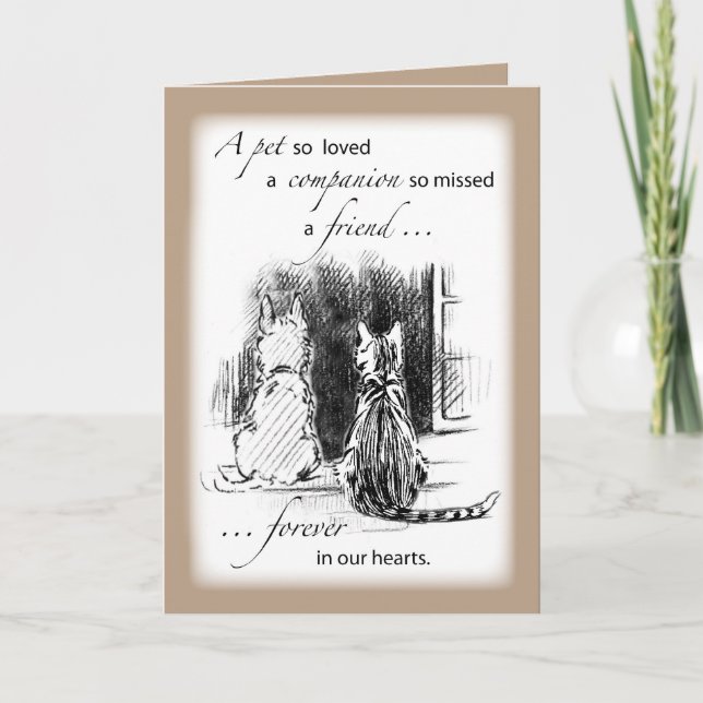 Tarjeta Mascota, simpatía por perros y gatos (Anverso)