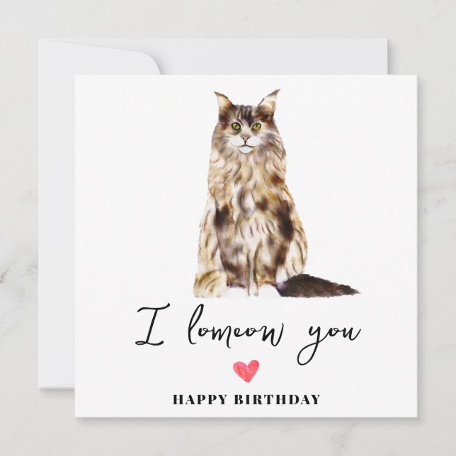 Tarjeta Mascotas de cachorro de la Mamá del gato Maine Coo (Anverso)