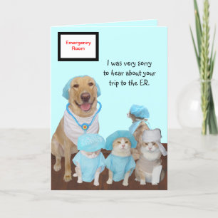 Tarjeta Mascotas divertidos se ponen bien ER