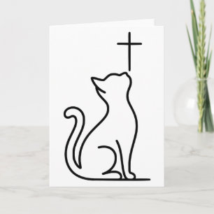Tarjeta Mascotas Gatos Aman a Jesús Sé Feliz Salvador 