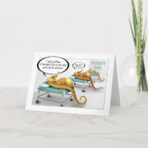 Tarjeta masculina de caballitos de mar para embara