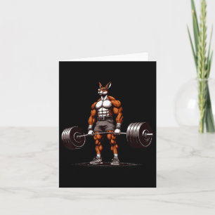 Tarjeta Masculino Kangaroo Muerte Gimnasio Gracioso Levant