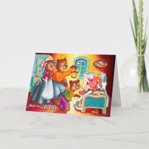 Tarjeta Masha y 3 osos