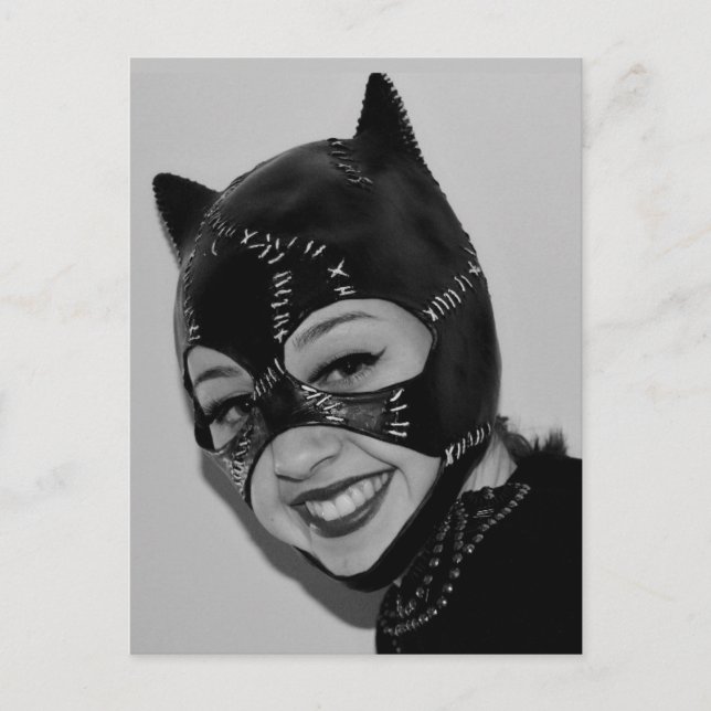 TARJETA MÁSICA DE CUERO RETRO CAT LADY (Anverso)
