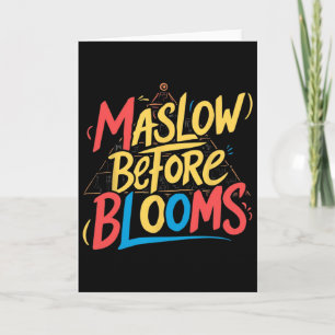 Tarjeta Maslow Antes de Blooms Divertido Profesor de Educa