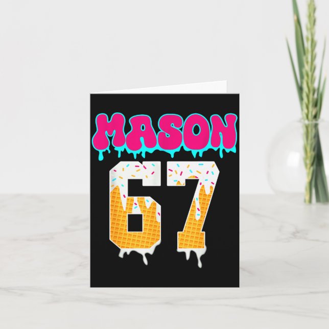 Tarjeta Mason 67 Funny Ice Cream Drip Baseball Ice Cream D (Anverso)