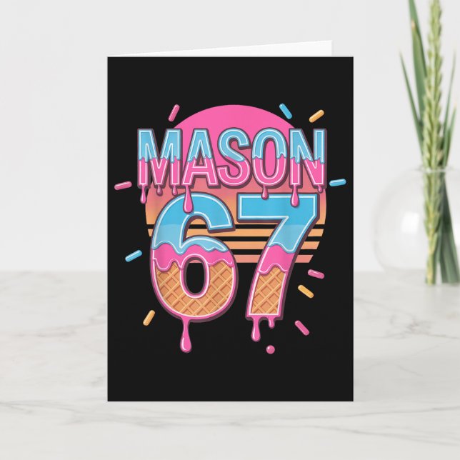 Tarjeta Mason 67 Meme Helado Bysebyll Drip  (Anverso)