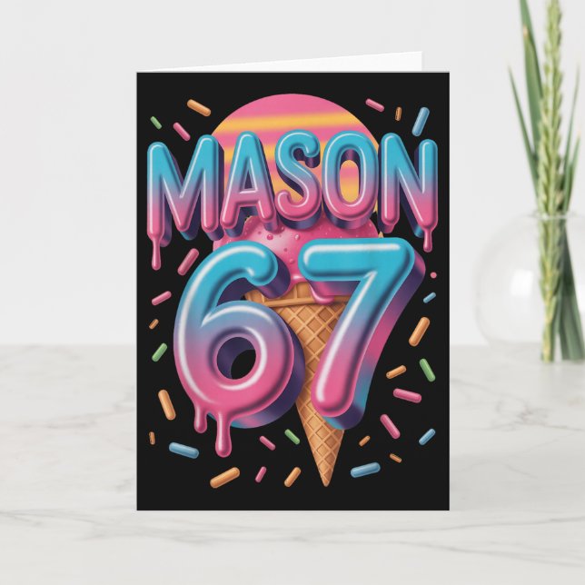 Tarjeta Mason 67 Meme Helado Bysebyll Goteo _1  (Anverso)