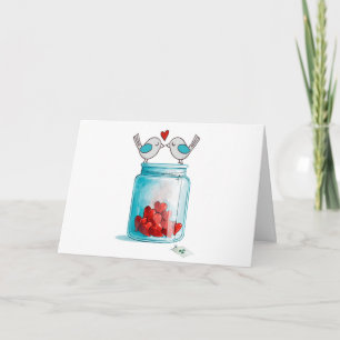 Tarjeta Mason Jar de amor