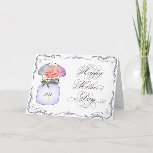 Tarjeta Mason Jar Mother's Day Card