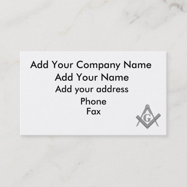 Tarjeta masónica (Anverso)