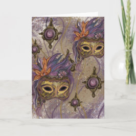 TARJETA MASQUERADE VENECIA  ARTE     