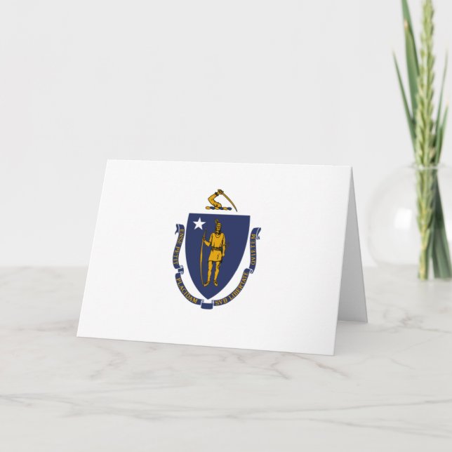 Tarjeta Massachusite Flag, Flag of Massachusetts (Anverso)