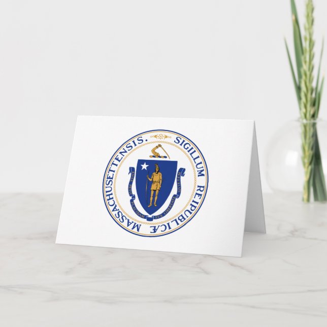 Tarjeta Massachusite Seal, Seal of Massachusetts (Anverso)