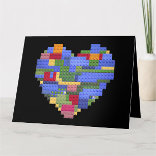 Tarjeta Master Builder Block Ladrillo Building Heart Valen