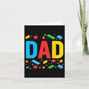 Tarjeta Master Builder Building Bricks Blocks Family Fathe